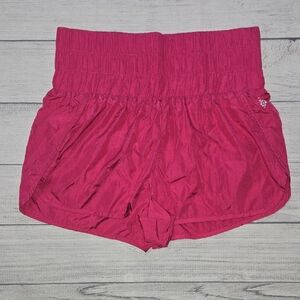 Free People Movement The Way Home Athletic Running Shorts Red Berry Size L NWOT